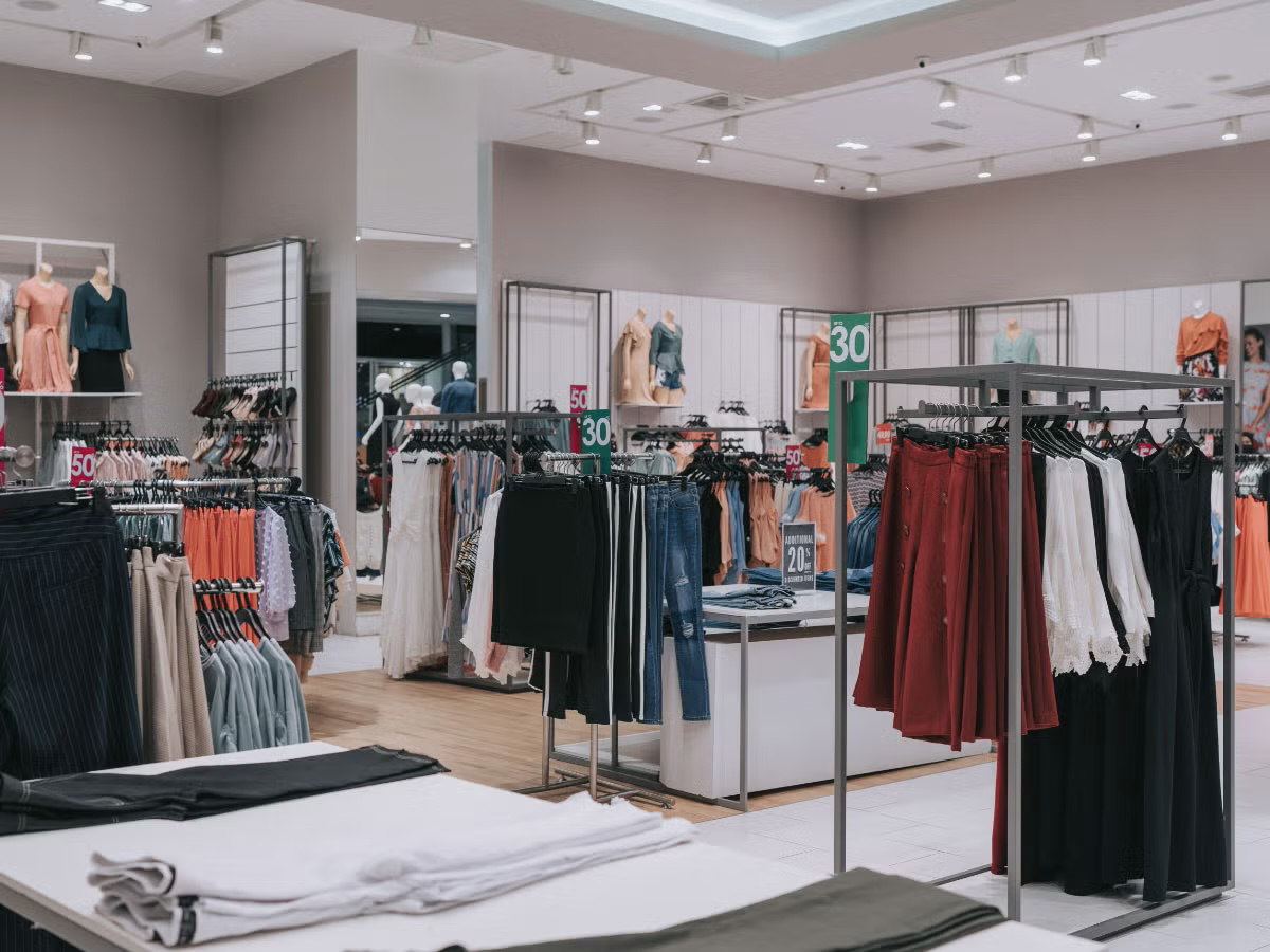 clothes in store