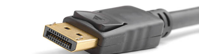 A close-up image of a black USB cord