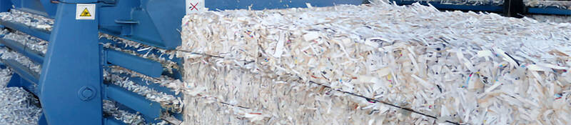 Paper being recycled