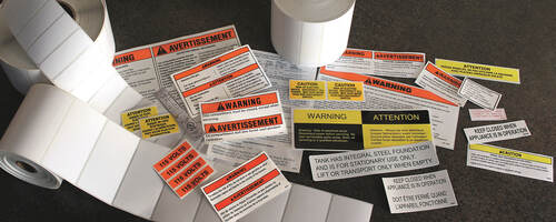 Photo of different labels